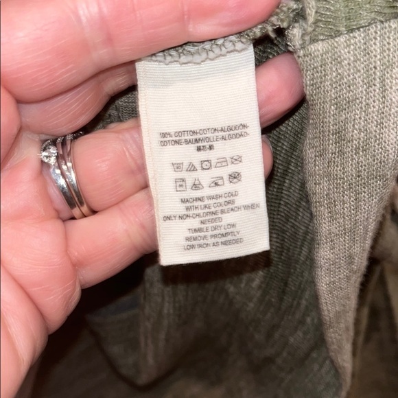 FP Beach Green Cowl Neck / hoodie long sleeve shirt OS / preowned - Picture 6 of 12